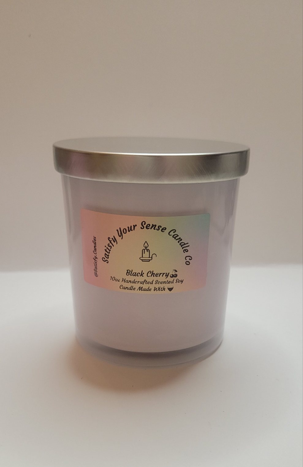 10oz Black Cherry Candle Burn Time: 45-50 Hours