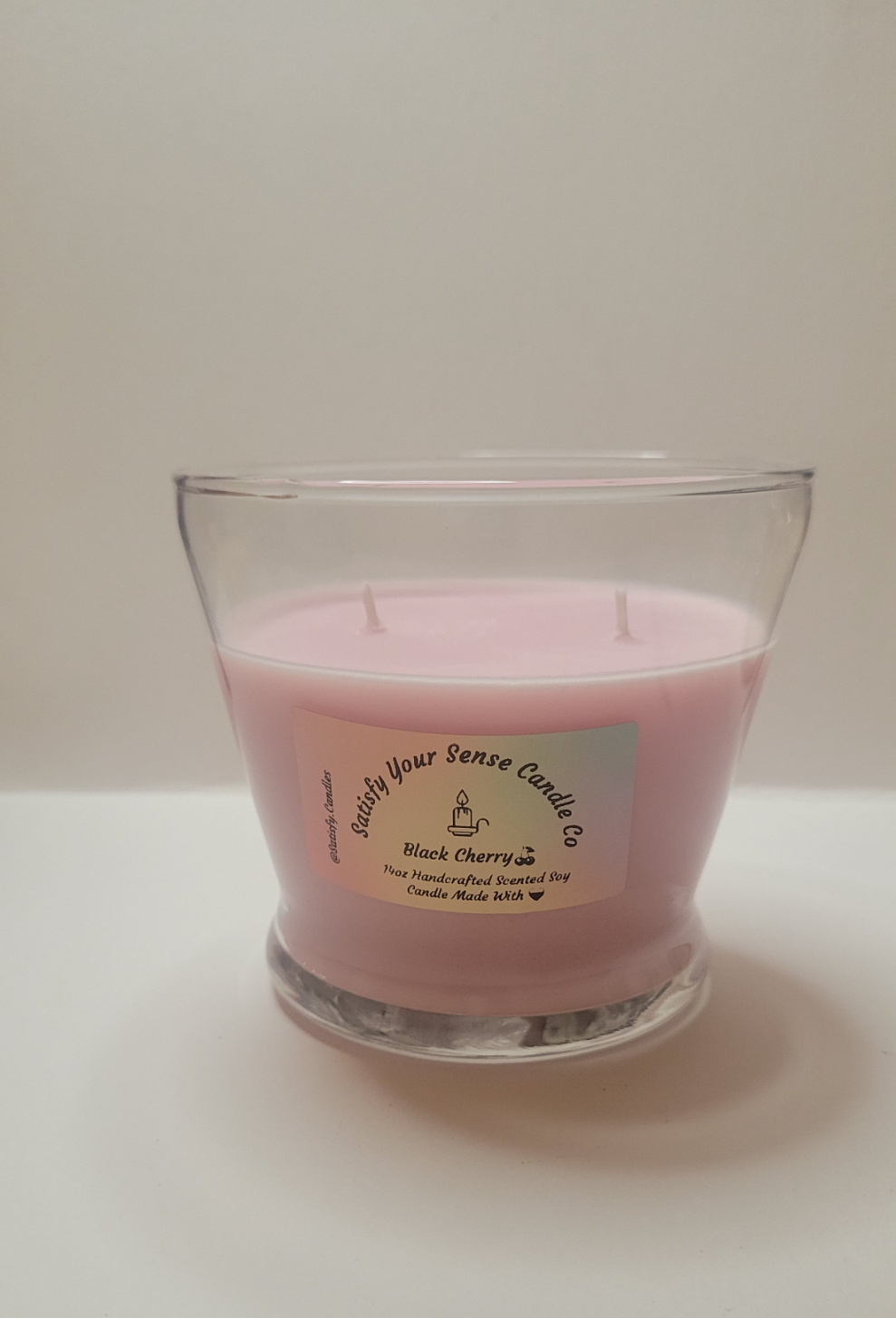 14oz Black Cherry Candle Burn Time: 65-70 Hours