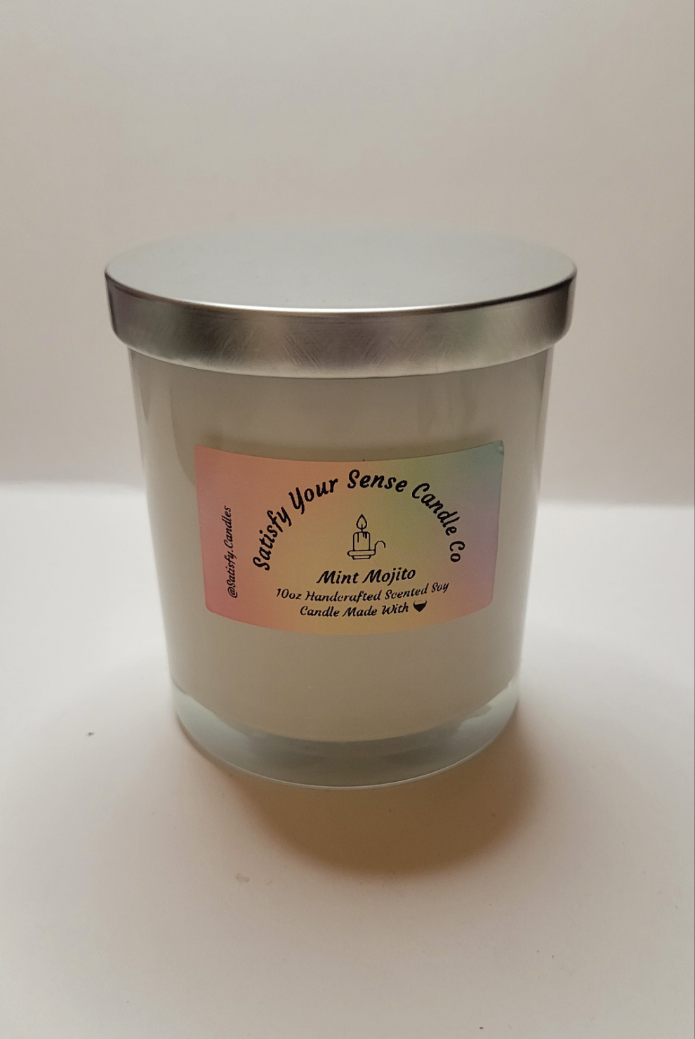 10oz Mint Mojito Candle Burn Time: 45-50 Hours