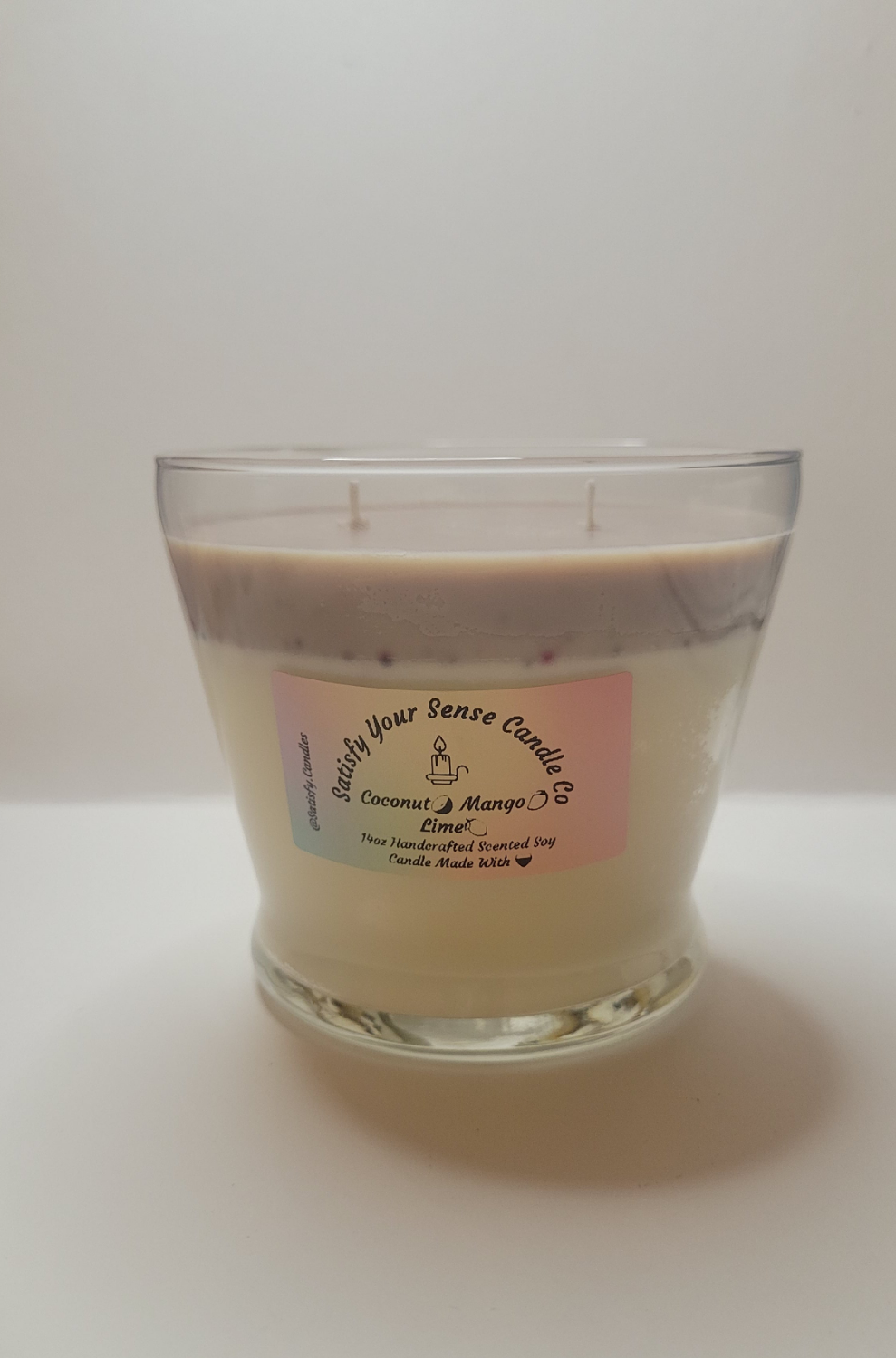14oz Coconut Mango Lime Candle Burn Time: 65-70 Hours