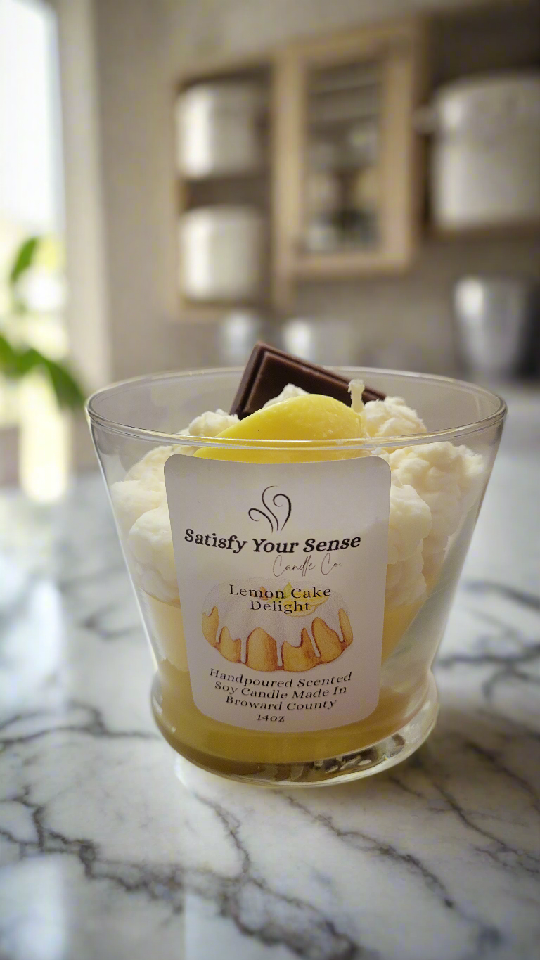 14oz Lemon Cake Delight Desert Candle