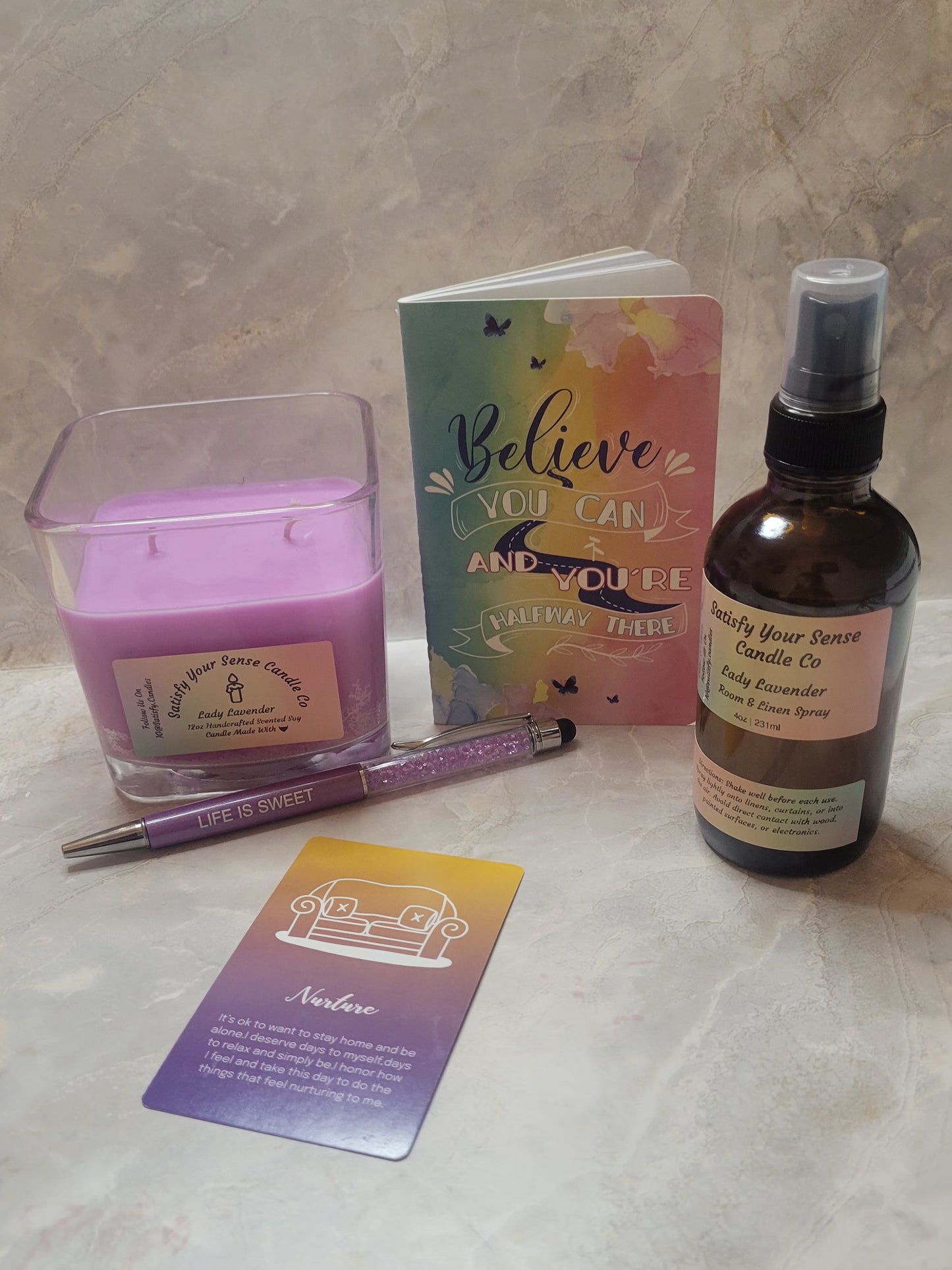 5 Piece Lavender & Light Calming Gift Set