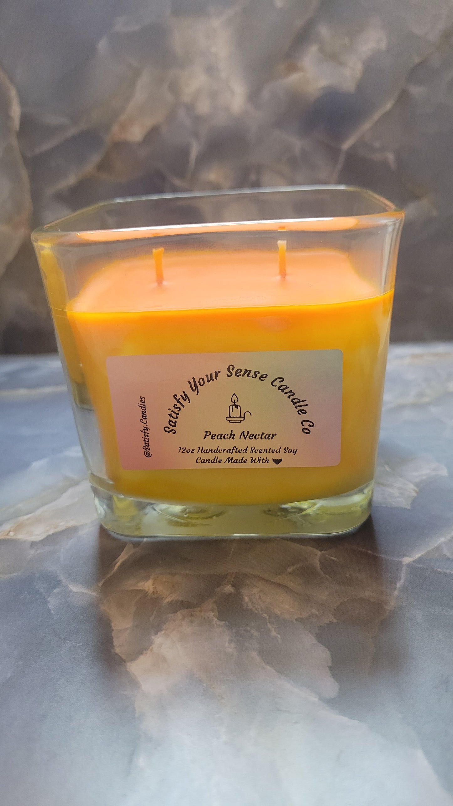 12oz Peach Nectar Candle Burn Time: 55-60 Hours