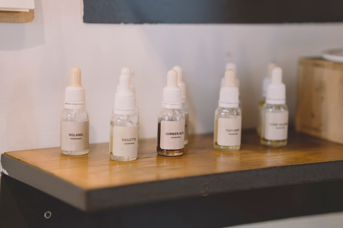 white and black plastic bottles