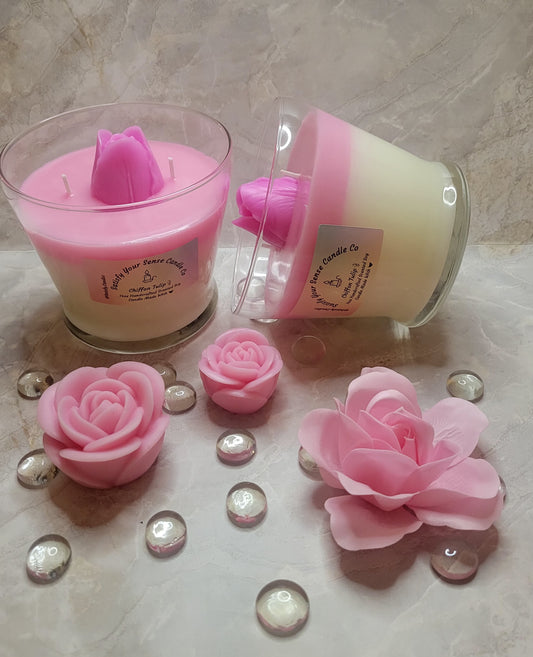 14oz Chiffon Tulip Candle Burn Time: 65-70 Hours