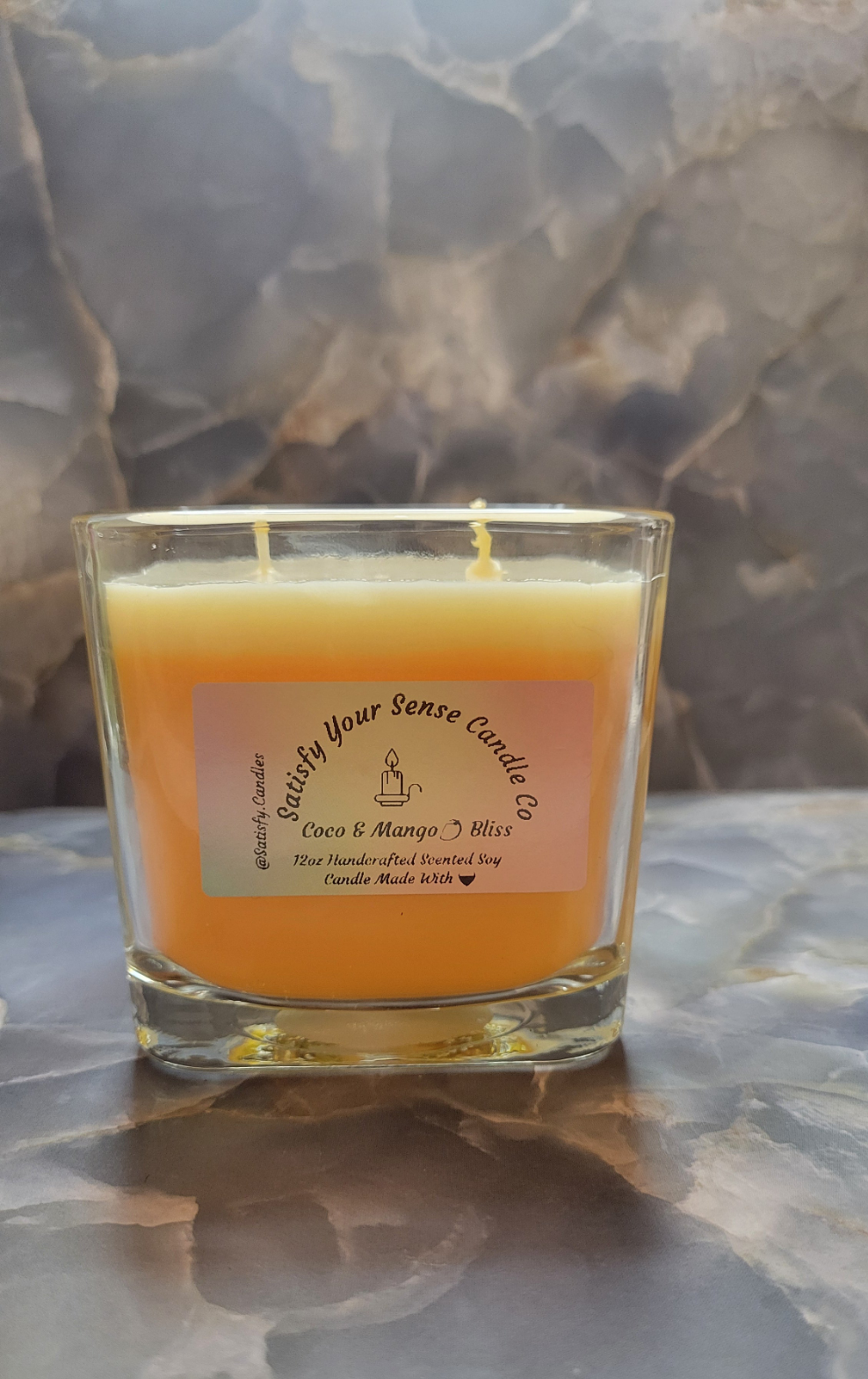 12oz Coco and Mango Bliss Candle Burn Time: 55-60 Hours