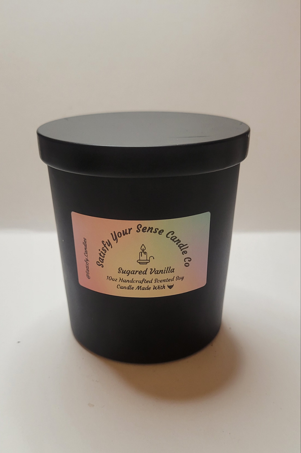 10oz Sugared Vanilla Candle Burn Time: 45-50 Hours