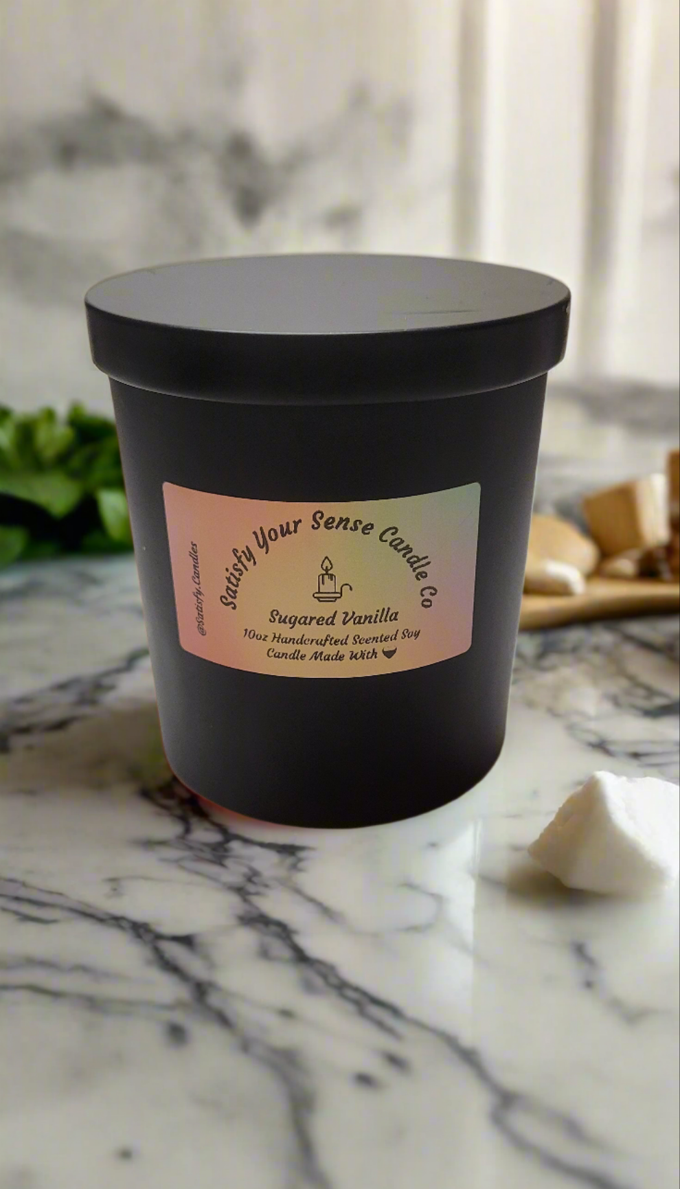 10oz Sugared Vanilla Candle Burn Time: 45-50 Hours