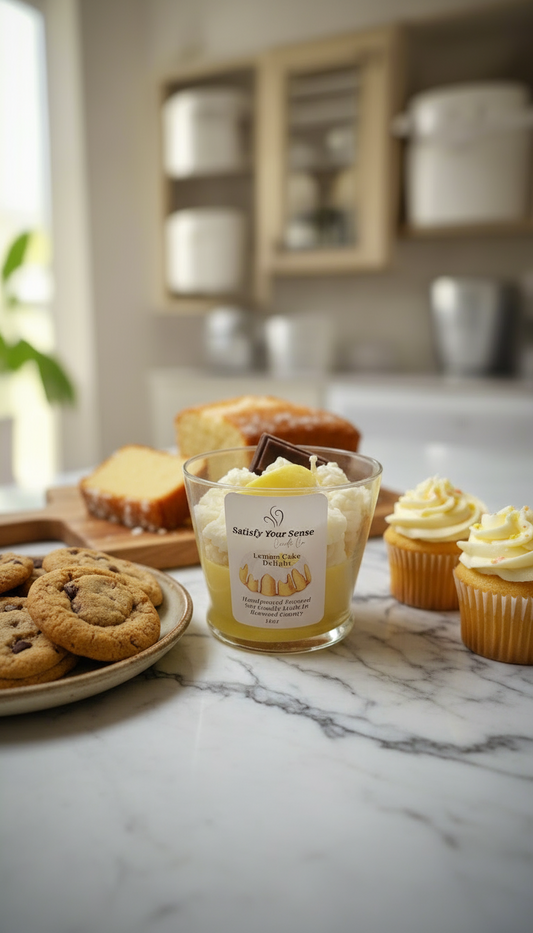 14oz Lemon Cake Delight Desert Candle