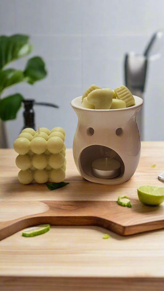 4.6oz Mint Mojito Bubble Candle/ 5 Wax Melts