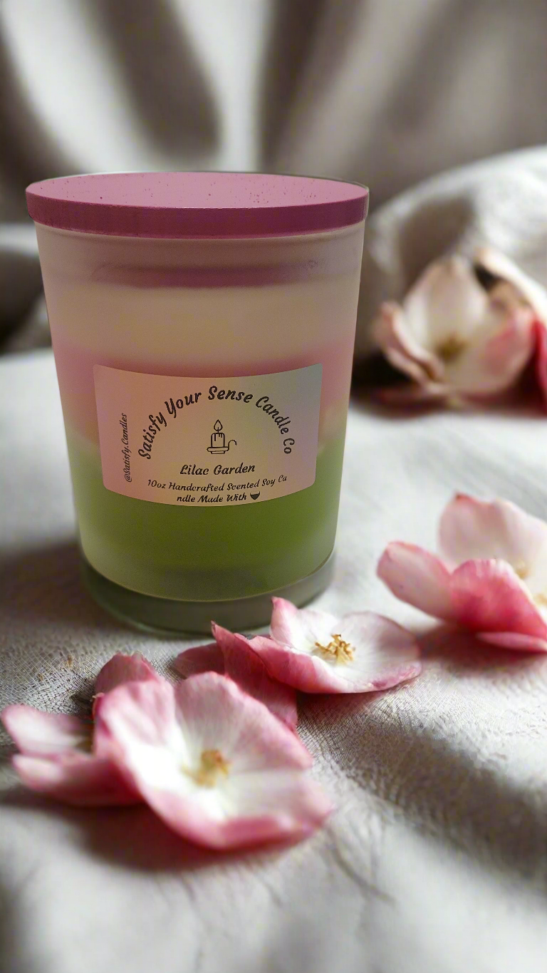 10oz Lilac Garden Candle Burn Time: 45-50 Hours