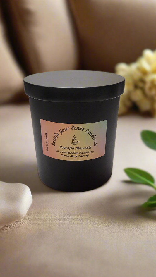 10oz Peaceful Moments Candle Burn Time: 45-50 Hours