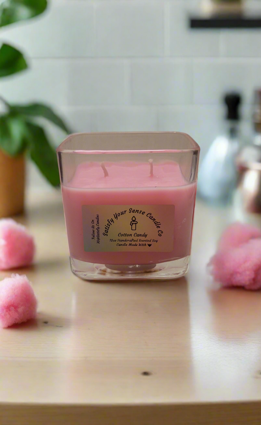 12oz Cotton Candy Candle Burn Time: 55-60 Hours