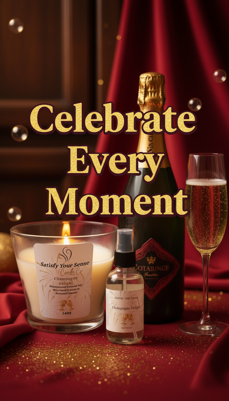 Champagne Delight Banner - Red Burgundy Gold