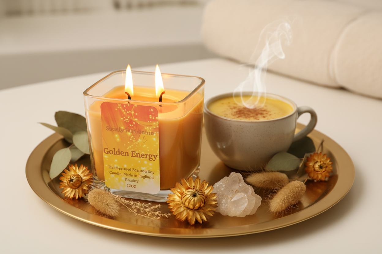 Golden Energy Square Jar Lifestyle