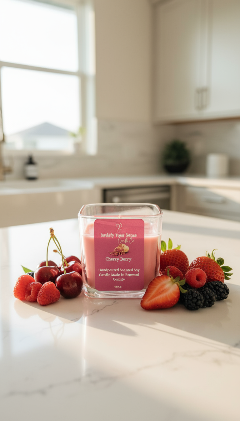 12oz Cherry Berry Scented Candle