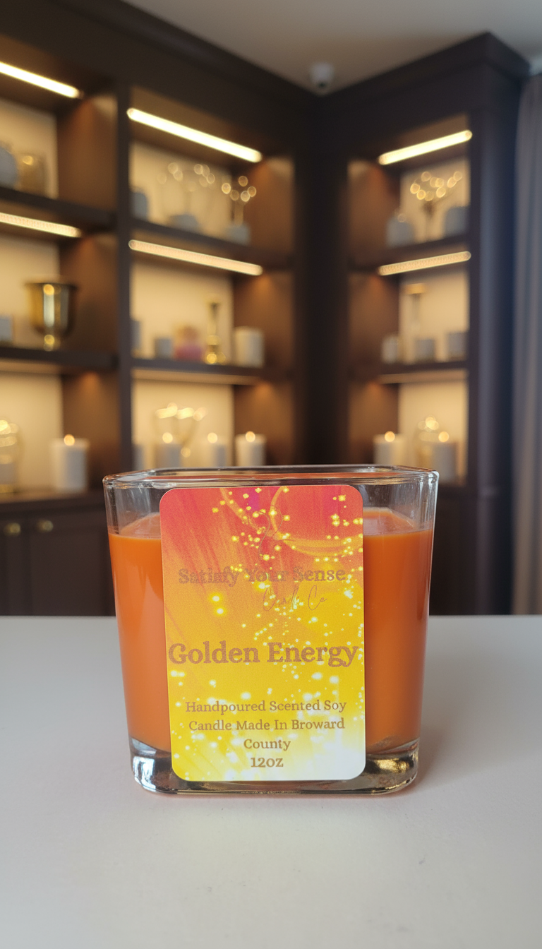 12oz Golden Energy Scented Candle