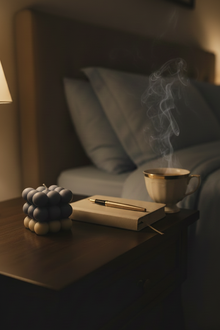 Linen Glory Scented Bubble Candle