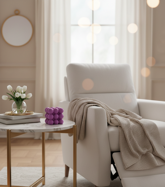 Quiet Allure Bubble Candle - Bronzed Orris & Pink Suede