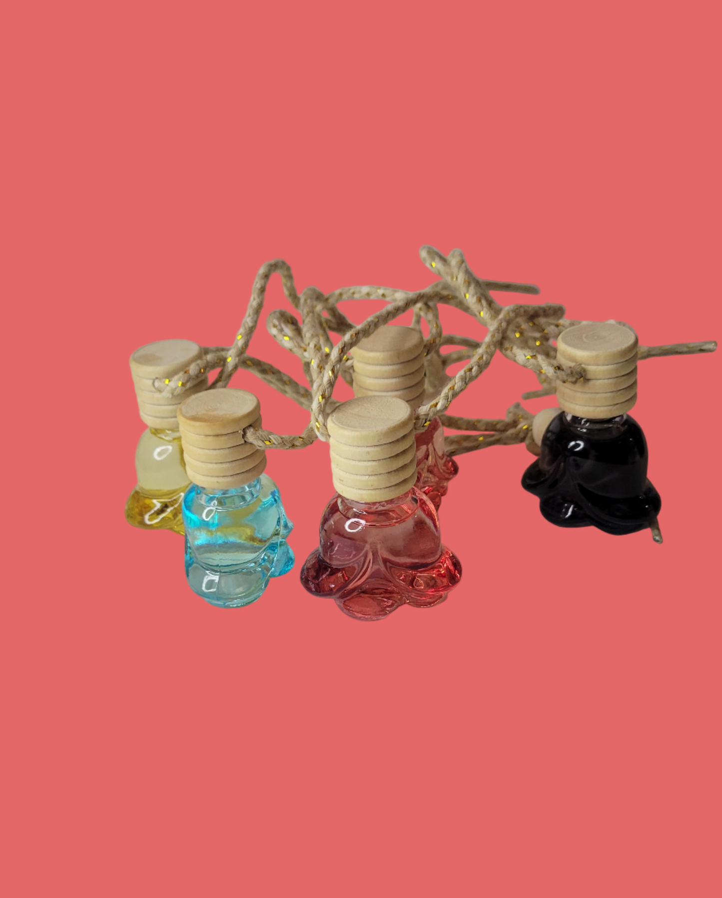 8ml Velvet Flannel Mini Flower Rearview Mirror Car Diffuser